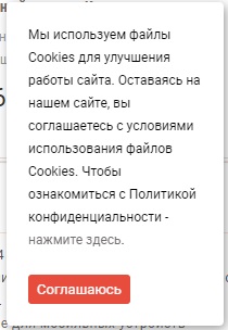 Уведомление об использовании Cookie для Elite board 4