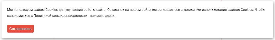 Уведомление об использовании Cookie для Elite board 4